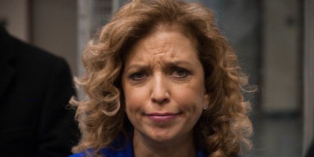 SAINT ANSELM COLLEGE, MANCHESTER, NEW HAMPSHIRE, UNITED STATES - 2015/12/19: Congresswoman and DNC Chair Debbie Wasserman-Schultz speaks at the third Democratic presidential debate. (Photo by Luke William Pasley/Pacific Press/LightRocket via Getty Images)