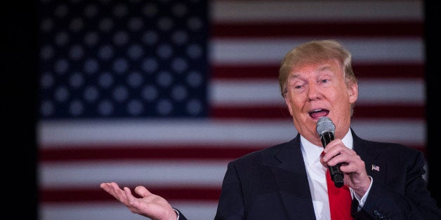 APPLETON, WI - MARCH 30: Republican presidential candidate Donald Trump speaks during a campaign event at the Radisson Paper Valley Hotel in Appleton, WI on Wednesday March 30, 2016. (Photo by Jabin Botsford/The Washington Post via Getty Images)