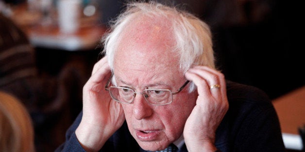 MILWAUKEE, WI - APRIL 05: Democratic presidential candidate, Sen. Bernie Sanders (D-VT), gets breakfast at Blue's Egg on Apri