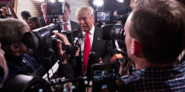 Donald Trump, president and chief executive of Trump Organization Inc. and 2016 Republican presidential candidate, center, sp