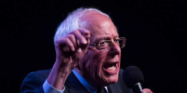 NEW YORK, NY - APRIL 9: Democratic presidential candidate, Sen. Bernie Sanders, I-Vt., speaks during a campaign event at the Apollo Theater in New York, NY on Saturday April 09, 2016. (Photo by Jabin Botsford/The Washington Post via Getty Images)