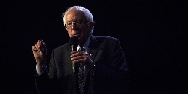 Senator Bernie Sanders, an independent from Vermont and 2016 Democratic presidential candidate, speaks during a campaign event in New York, U.S., on Saturday, April 9, 2016. Sanders secured his seventh consecutive nominating-contest victory after voters caucused in Wyoming, to give his campaign a fresh shot of momentum heading into New Yorks pivotal primary later this month. Photographer: John Taggart/Bloomberg via Getty Images 