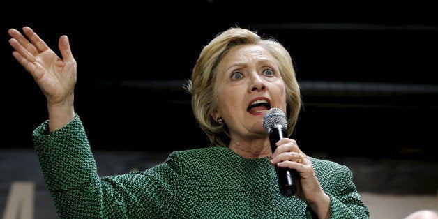 Democratic U.S. presidential candidate Hillary Clinton speaks during a campaign rally in Baltimore, Maryland April 10, 2016.