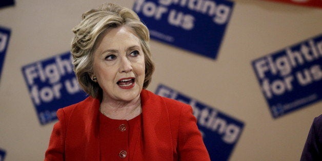 Democratic U.S. presidential candidate Hillary Clinton speaks at a meeting with immigration rights activists and local officials during a campaign stop in New York City, April 13, 2016. REUTERS/Mike Segar TPX IMAGES OF THE DAY