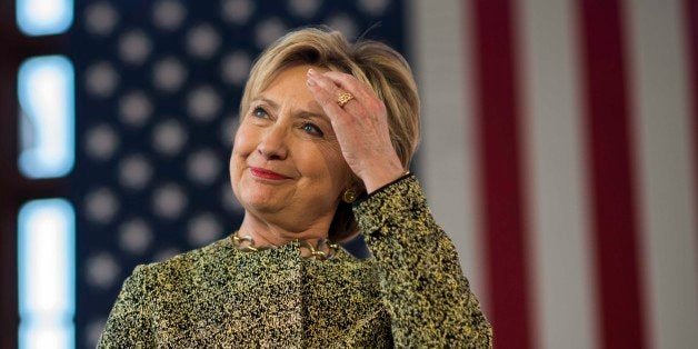 STATEN ISLAND, NY - Former Secretary of State Hillary Clinton speaks to and meets supporters during a rally at Snug Harbor's Great Hall in Staten Island, New York on Sunday April 17, 2016. (Photo by Melina Mara/The Washington Post via Getty Images)