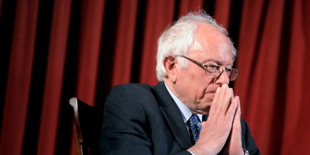 Democratic U.S. presidential candidate Bernie Sanders listens to the first question at an African American Community Conversa