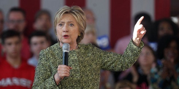 STATEN ISLAND, NY - APRIL 17: Hillary Clinton at campaign rally on April 17, 2016 at Snug Harbor Park, Staten Island, New York. (Photo by Steve Sands/WireImage)