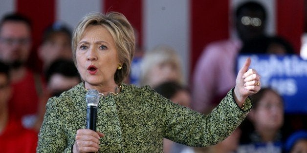 STATEN ISLAND, NY - APRIL 17: Hillary Clinton at campaign rally on April 17, 2016 at Snug Harbor Park, Staten Island, New York. (Photo by Steve Sands/WireImage)