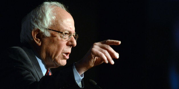 PHILADELPHIA, PENNSYLVANIA - APRIL 07: Democratic presidential candidate Sen. Bernie Sanders (D-VT) speaks during the AFL-CIO