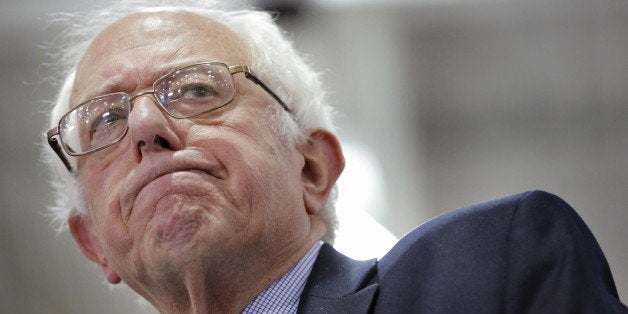 Democratic U.S. presidential candidate Bernie Sanders speaks during an election rally in Erie, Pennsylvania, U.S., April 19,