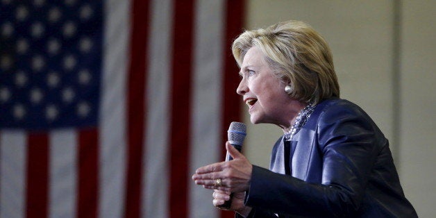 U.S. Democratic presidential candidate Hillary Clinton speaks during a campaign rally in Central Falls, Rhode Island, April 23, 2016. REUTERS/Mary Schwalm