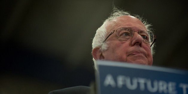 PITTSBURGH, PENNSYLVANIA - APRIL 25: Democratic presidential candidate Bernie Sanders speaks during a rally at the Fitzgerald Field House on the campus of the University of Pittsburgh on April 25, 2016 in Pittsburgh, Pennsylvania. Pennsylvania will hold its primary election on April 26. (Photo by Jeff Swensen/Getty Images)