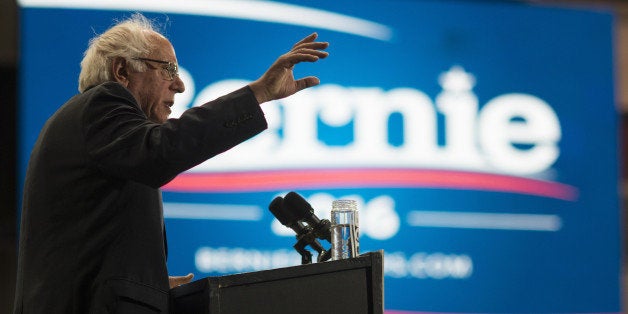 Senator Bernie Sanders, an independent from Vermont and 2016 Democratic presidential candidate, speaks during a campaign event in Huntington, West Virginia, U.S., on Tuesday, April 26, 2016. Sanders' single win in Rhode Island out of the five contests held on Tuesday puts his opponent Hillary Clinton on the brink of the Democratic presidential nomination. Photographer: Ty Wright/Bloomberg via Getty Images