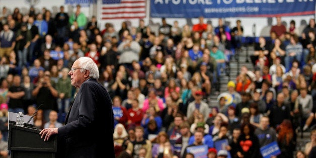 U.S. Democratic presidential candidate Bernie Sanders (I-VT) speaks during a campaign rally at the Indiana University-Purdue