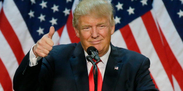 Republican presidential candidate Donald Trump speaks during a rally in Eugene, Ore., Friday, May 6, 2016. (AP Photo/Ted S. Warren)