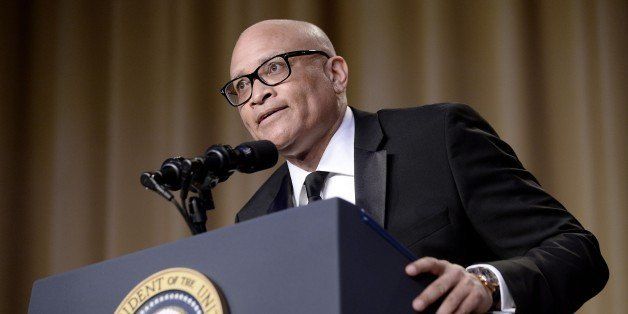WASHINGTON, DC - APRIL 30: (AFP OUT) Comedian Larry Wilmore speaks during the White House Correspondents' Association annual dinner on April 30, 2016 at the Washington Hilton hotel in Washington.This is President Obama's eighth and final White House Correspondents' Association dinner (Photo by Olivier Douliery-Pool/Getty Images)