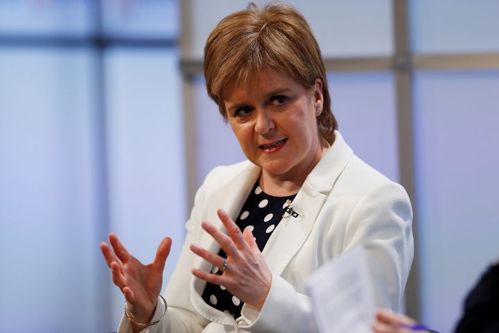 Scotland's First Minister, Nicola Sturgeon, whose party is meeting in Glasgow for its annual conference