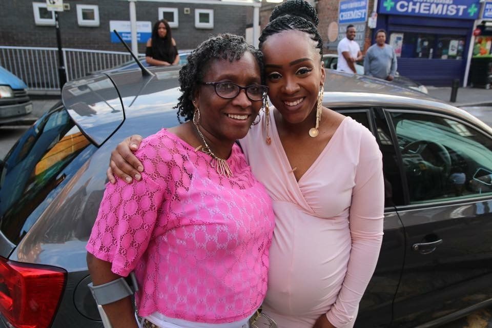 Jennifer & Sherine (pregnant with Amara) in 2016