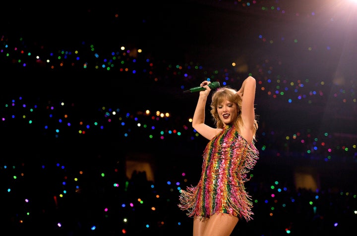 Taylor Swift performs onstage during the Arlington, Texas, stop of the Reputation tour.