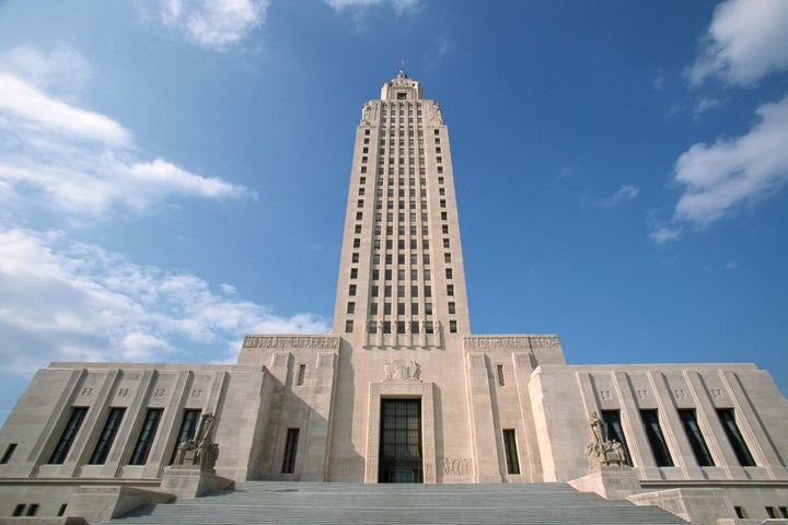 The Louisiana Capitol in Baton Rouge. The state does not require a unanimous vote for juries to convict defendants. Amendment