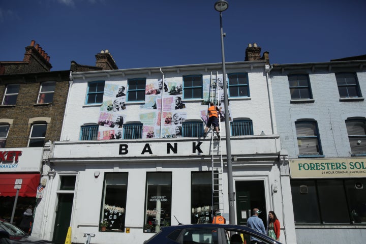 Hoe Street Central Bank in northeast London is printing money to raise funds to buy local payday loan debt. 