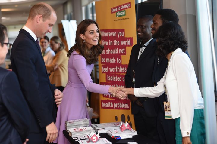 The Duke and Duchess met global anti-stigma champions Victor, Samuel and Sanchana, according to Kensington Palace. 