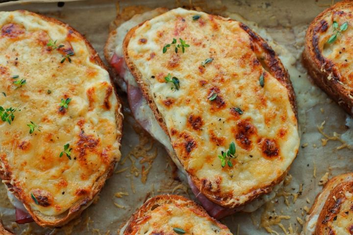 The Gallic, gooey croque monsieur lies somewhere between a grilled cheese sandwich and savory French toast.