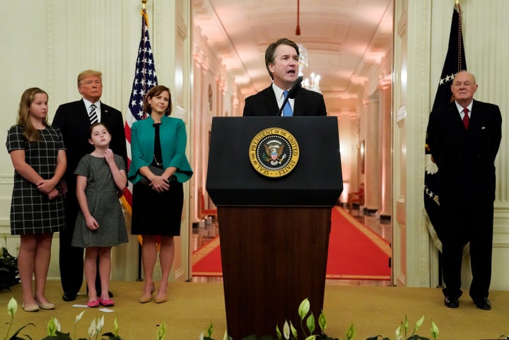 Kavanaugh speaks during his ceremonial public swearing-in.