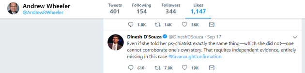 EPA Chief Andrew Wheeler Engaged With Racist, Conspiratorial Posts On Social