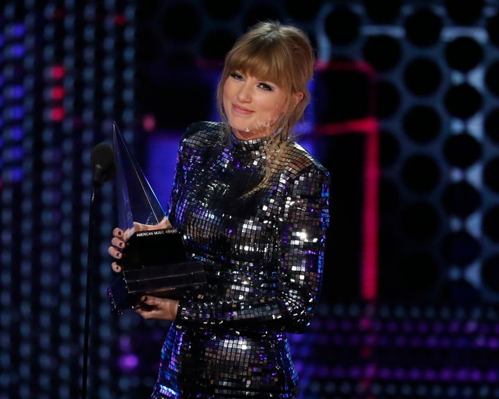 Taylor Swift won four awards at the AMAs