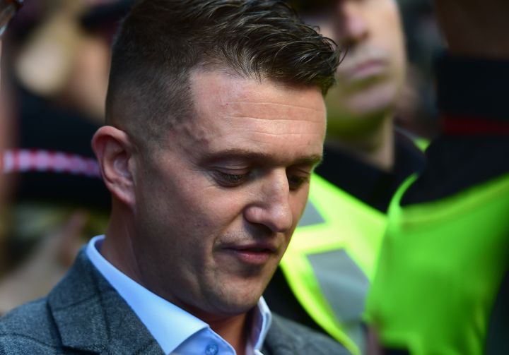 Tommy Robinson posted the picture of himself surrounded by what appear to be British Army soldiers on social media 