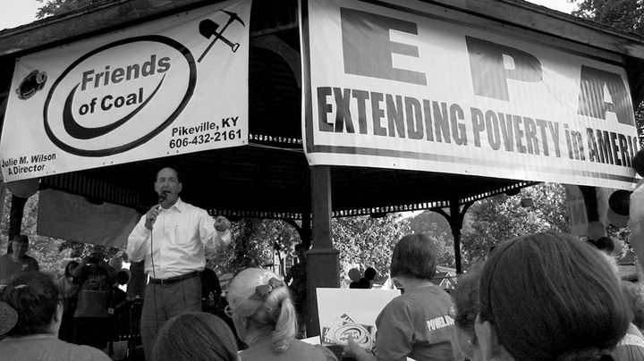 Rocky Adkins a Democratic member of the Kentucky House of Representatives addresses a pro-coal rally in 2012
