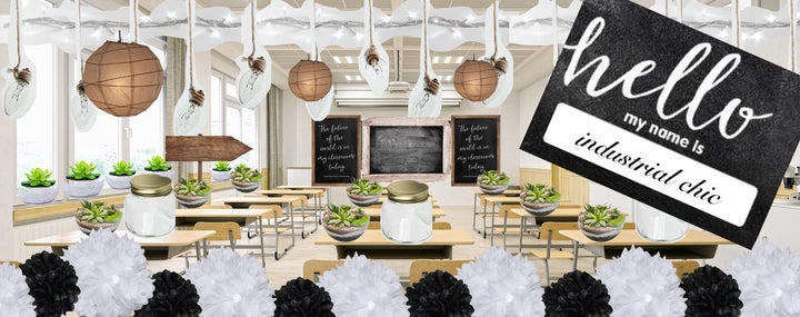 Farmhouse Classroom Decor, Classroom Decor Theme, Industrial Chic