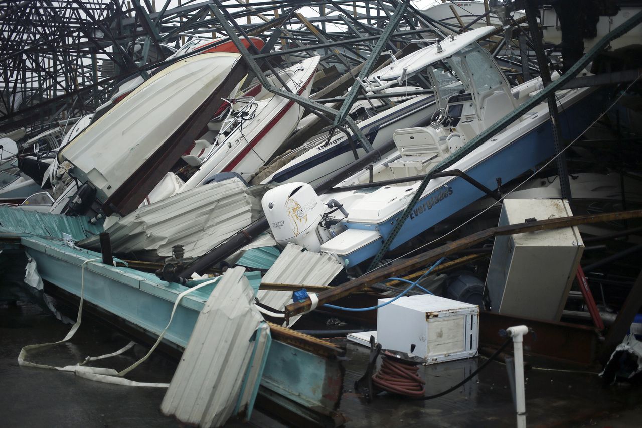 A storage warehouse in Panama City Beach took major damage from the storm.