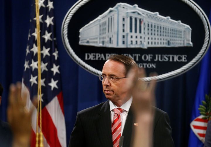 Deputy Attorney General Rod Rosenstein reportedly suggested secretly taping President Donald Trump. A Justice Department source said the comment had been "sarcastic" -- but the former top lawyer at the FBI said he'd considered the remark to be "no laughing matter."