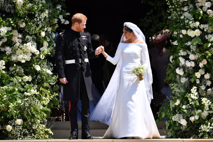 The Duke and Duchess of Sussex on their wedding day. 