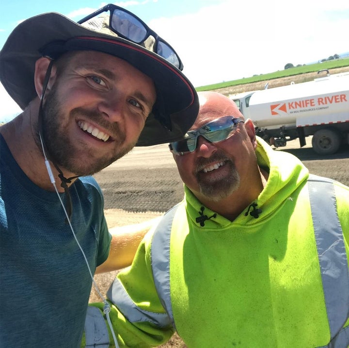 Day 20 (June 14, 2018, Rupert, Idaho): Carl, an Idaho construction worker, was one of several “water angels” to Mike on his trip, and offered him water on a hot Idaho highway on a day he was getting especially desperate for hydration.