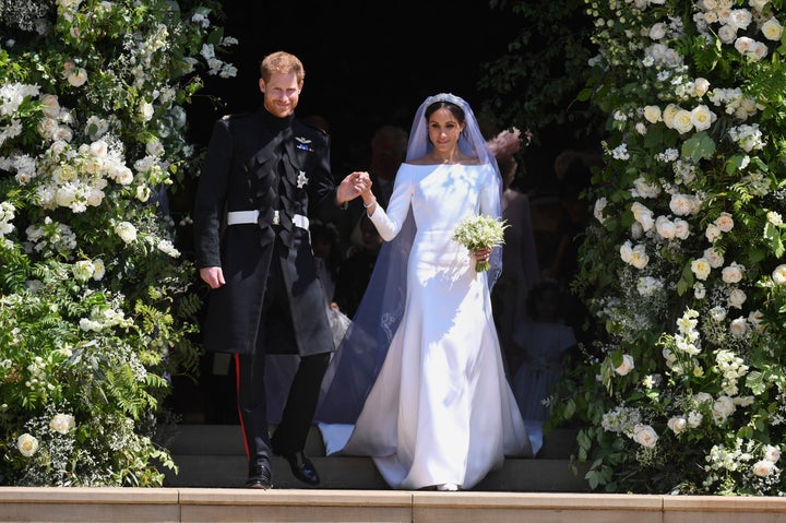 Prince Harry and Meghan Markle on their wedding day in May.