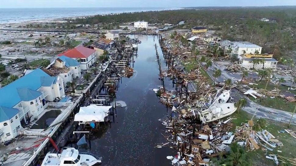 In this image made from video and provided by SevereStudios.com, damage from Hurricane Michael is seen in Mexico Beach.