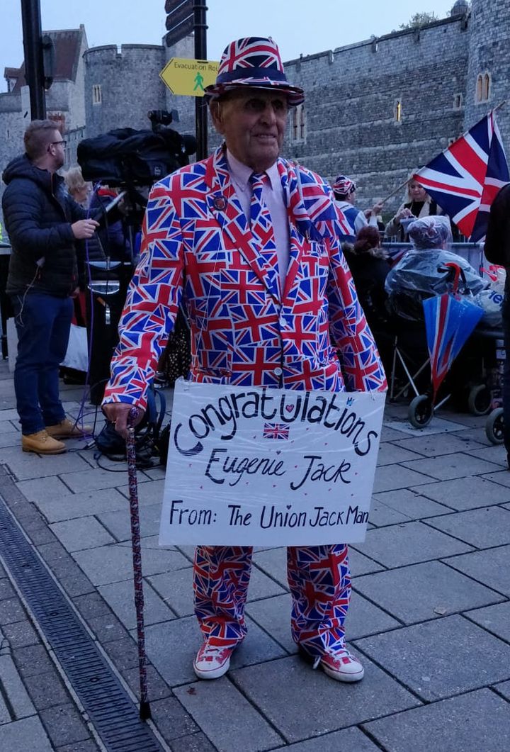 Terry Hutt, The Union Jack Man, in Windsor