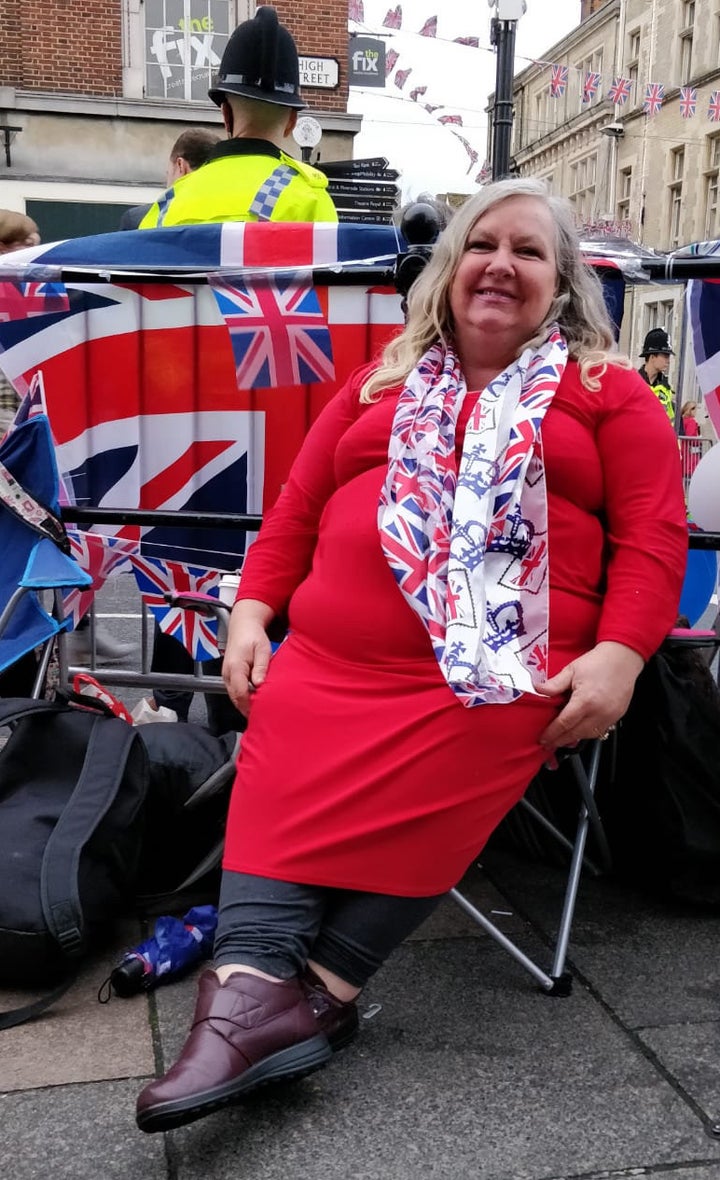 Kerry Evans has been camping since Tuesday