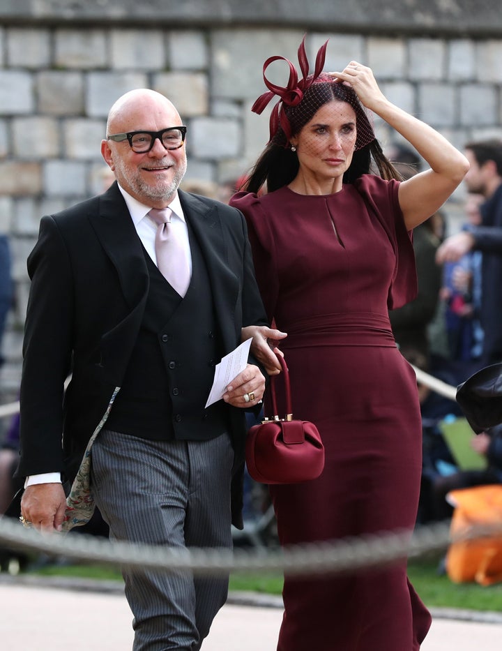 Demi Moore arrives at St. George's Chapel at Windsor Castle on Oct. 12. 