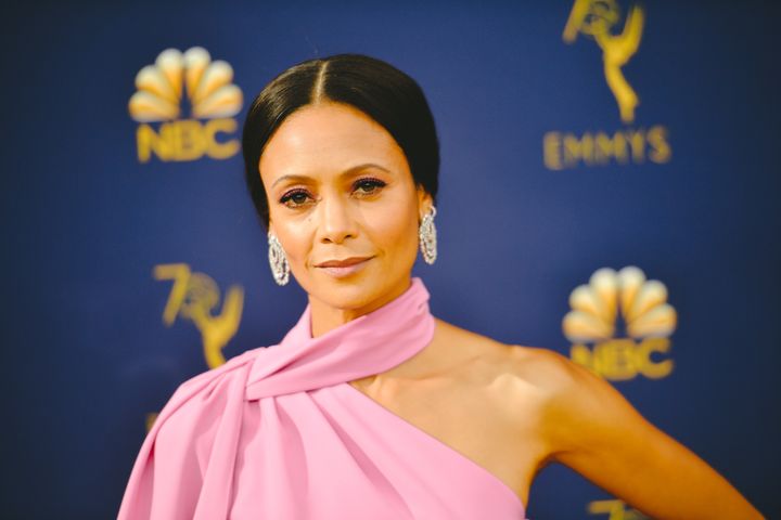 Thandie Newton attends the 2018 Emmys. 