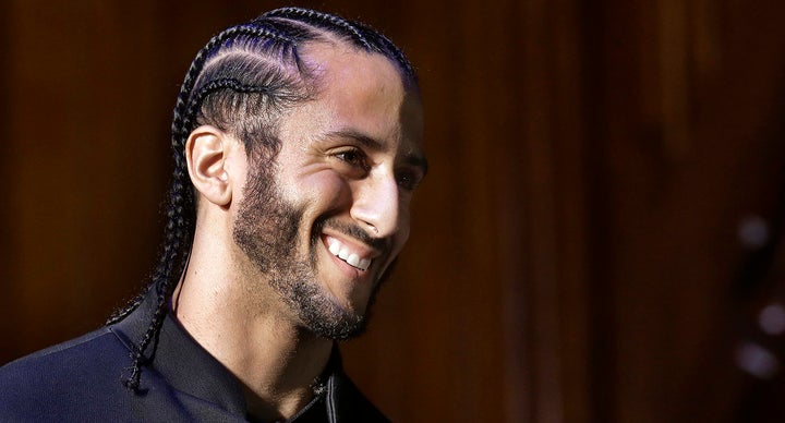 Colin Kaepernick at Harvard University on Oct. 11, 2018. 