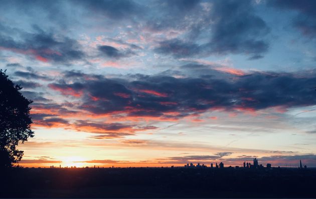 Sunrise over London this morning.