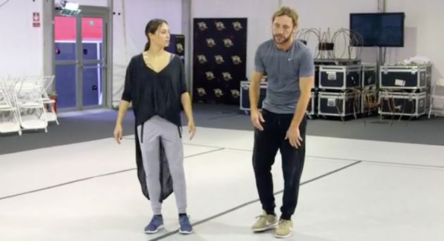 Katya and Seann in rehearsals