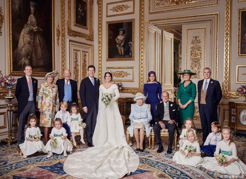 princess eugenie wedding reception dress Comparing Eugenie, Meghan and Kate's Wedding Evening Dresses
