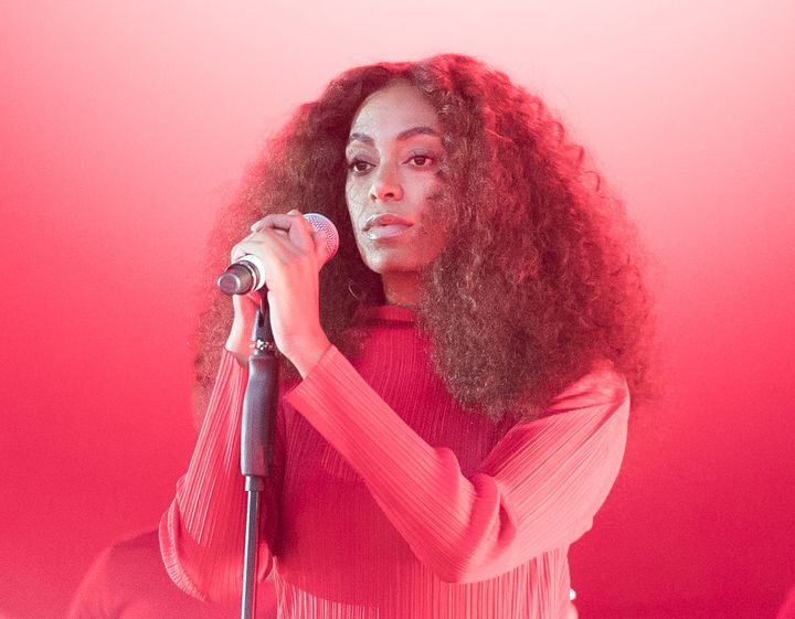 Solange performs at the 2017 Glastonbury Festival in England.