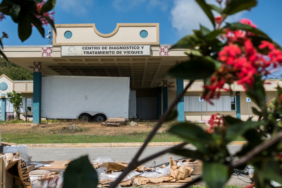 The Diagnostic and Treatment Center in Vieques is closed due to hurricane damage, forcing its patients to go elsewhere.