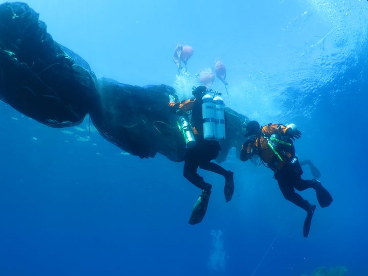 The ghost net will be shipped to Slovenia, where it'll be turned into yarn to make bathing suits and sundresses.